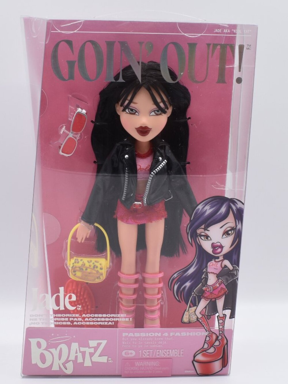 Bratz Goin Out Jade Passion 4 Fashion Doll MGA Black Jacket Pink Top New 2024